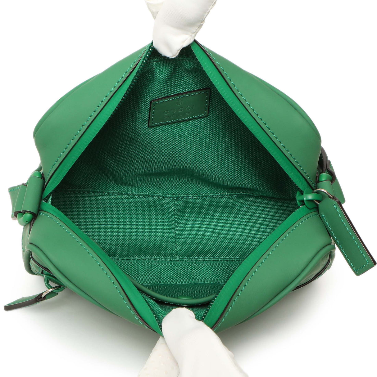 Gucci Green Rubber Effect Monogram GG Crossbody Bag Handbags Gucci