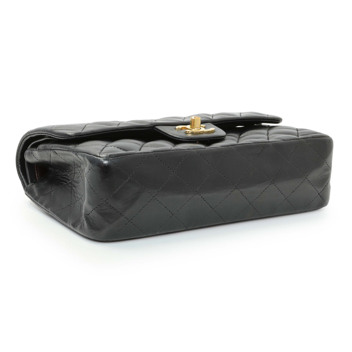 Chanel Black Quilted Lambskin Small Double Flap Handbags Chanel