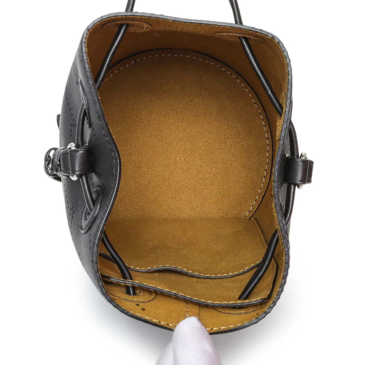 Stella McCartney Perforated Eco Alter Nappa Mini Bucket Bag Handbags Stella McCartney