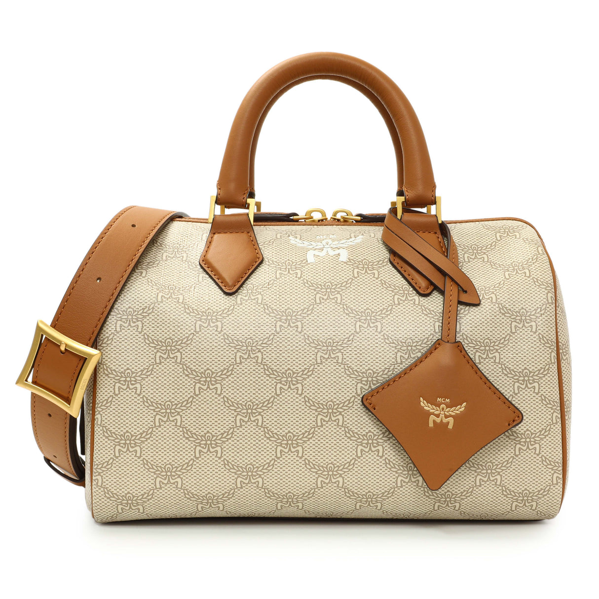 MCM Lauretos Monogram Ella Boston Bag Handbags MCM