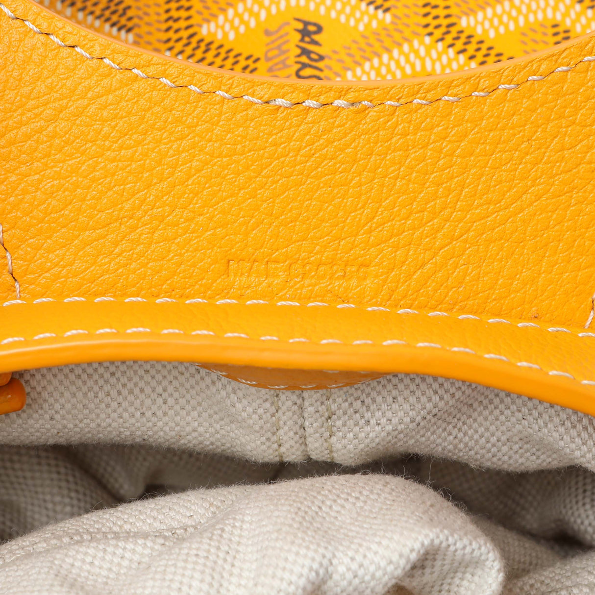 Goyard Yellow Goyardine Beluga Mini Bucket Bag