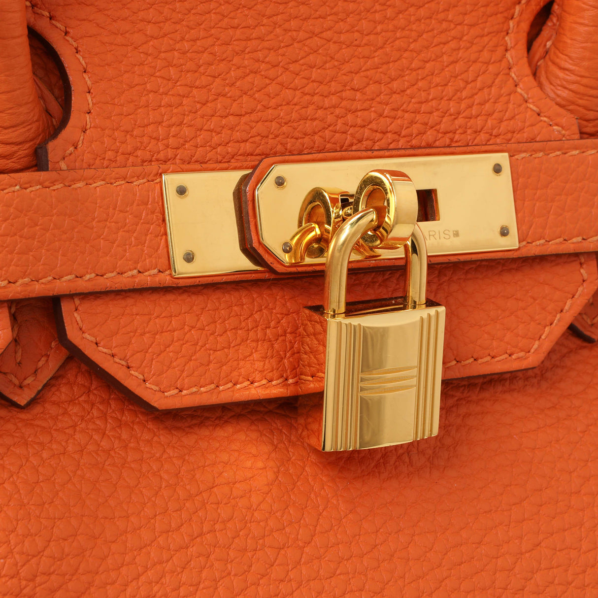 Hermes Orange Clemence Birkin 35 Handbags Hermes