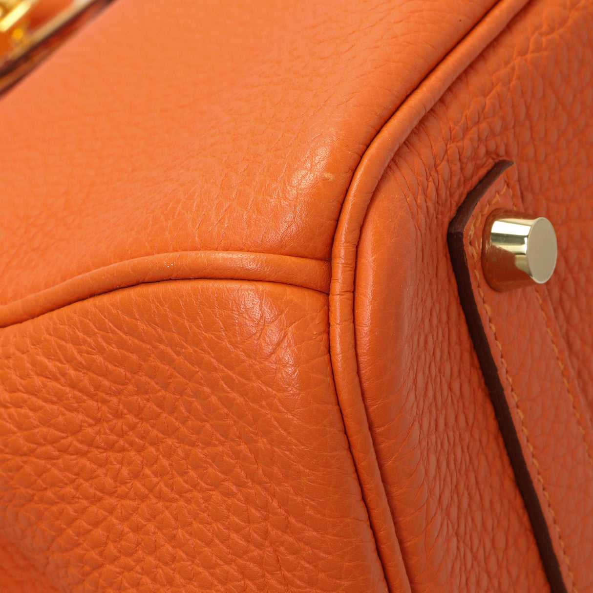 Hermes Orange Clemence Birkin 35 Handbags Hermes