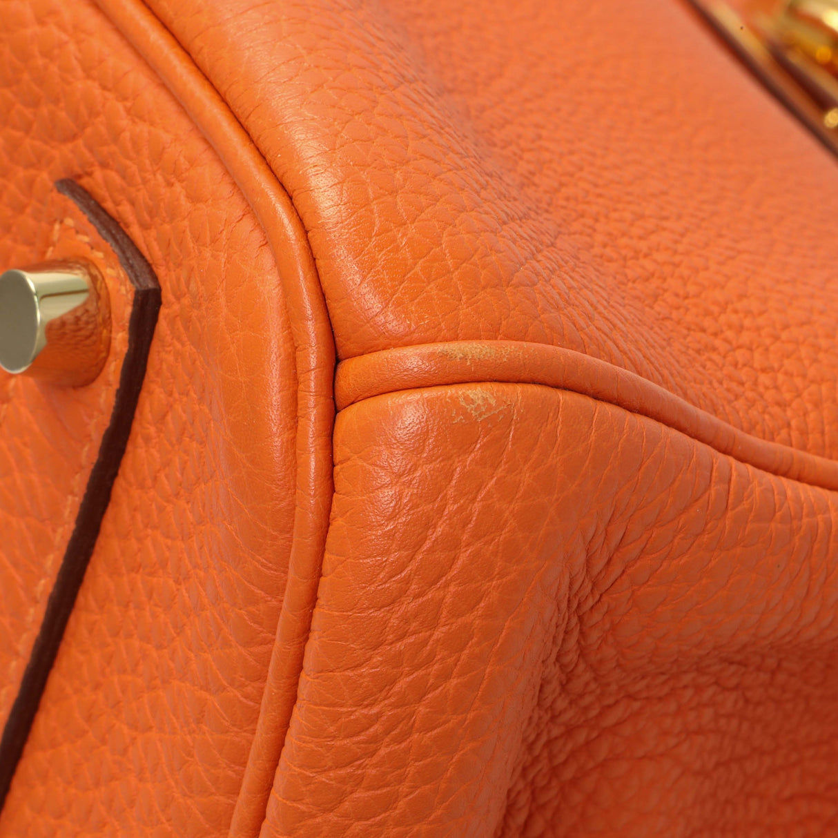 Hermes Orange Clemence Birkin 35 Handbags Hermes