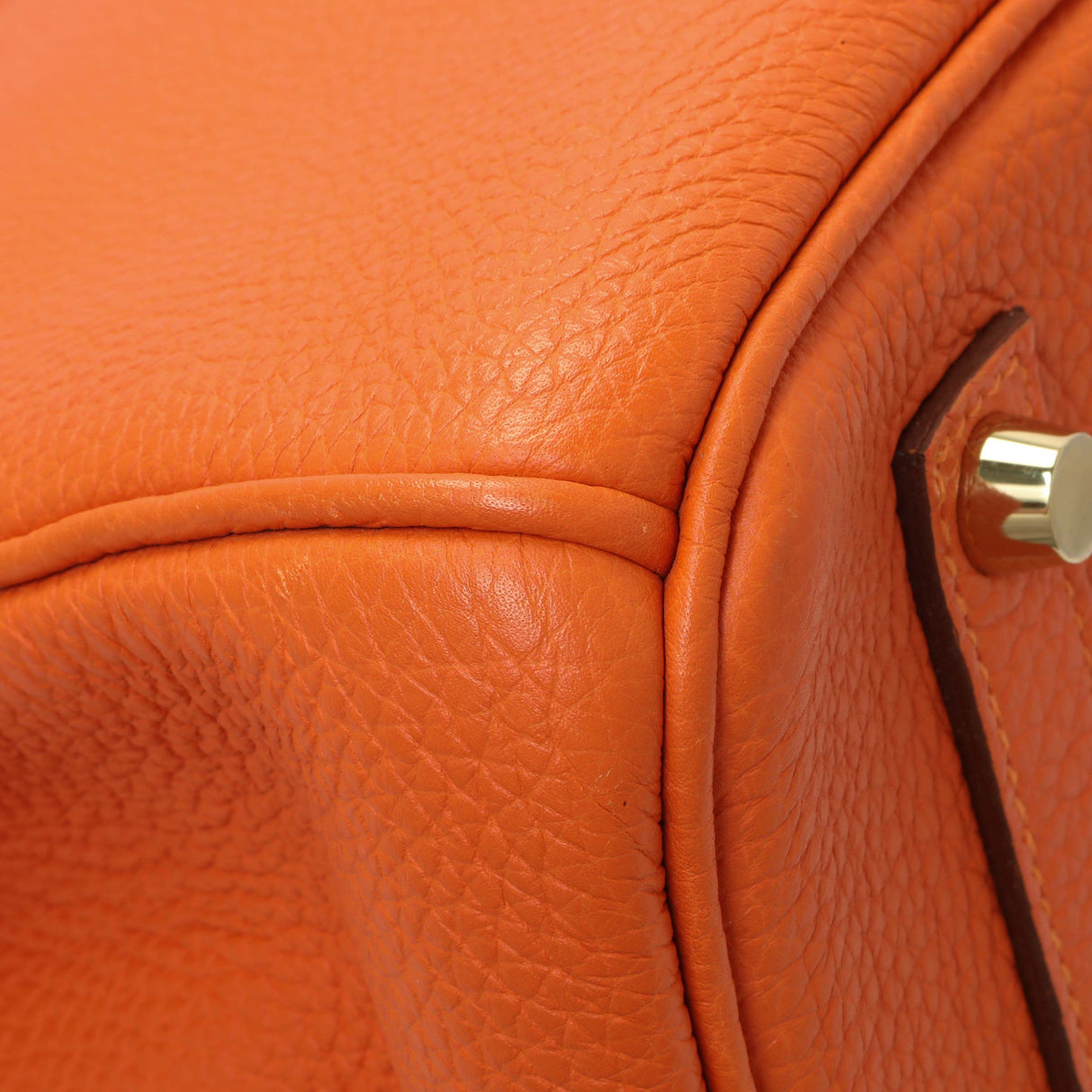 Hermes Orange Clemence Birkin 35 Handbags Hermes