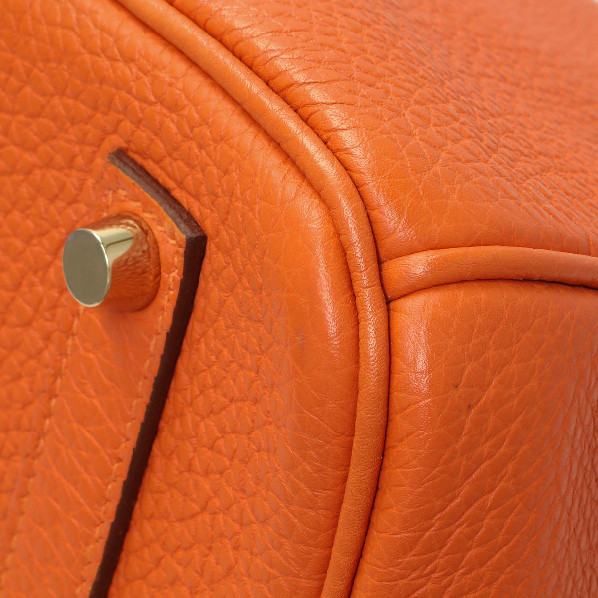 Hermes Orange Clemence Birkin 35 Handbags Hermes