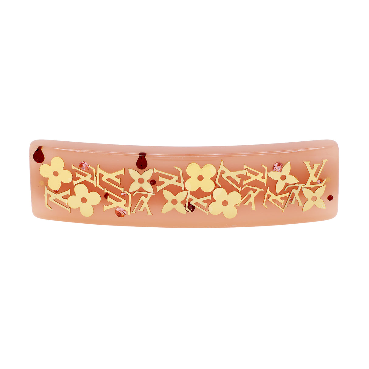 Louis Vuitton Pink Resin Inclusion Hair Clip Accessories Louis Vuitton