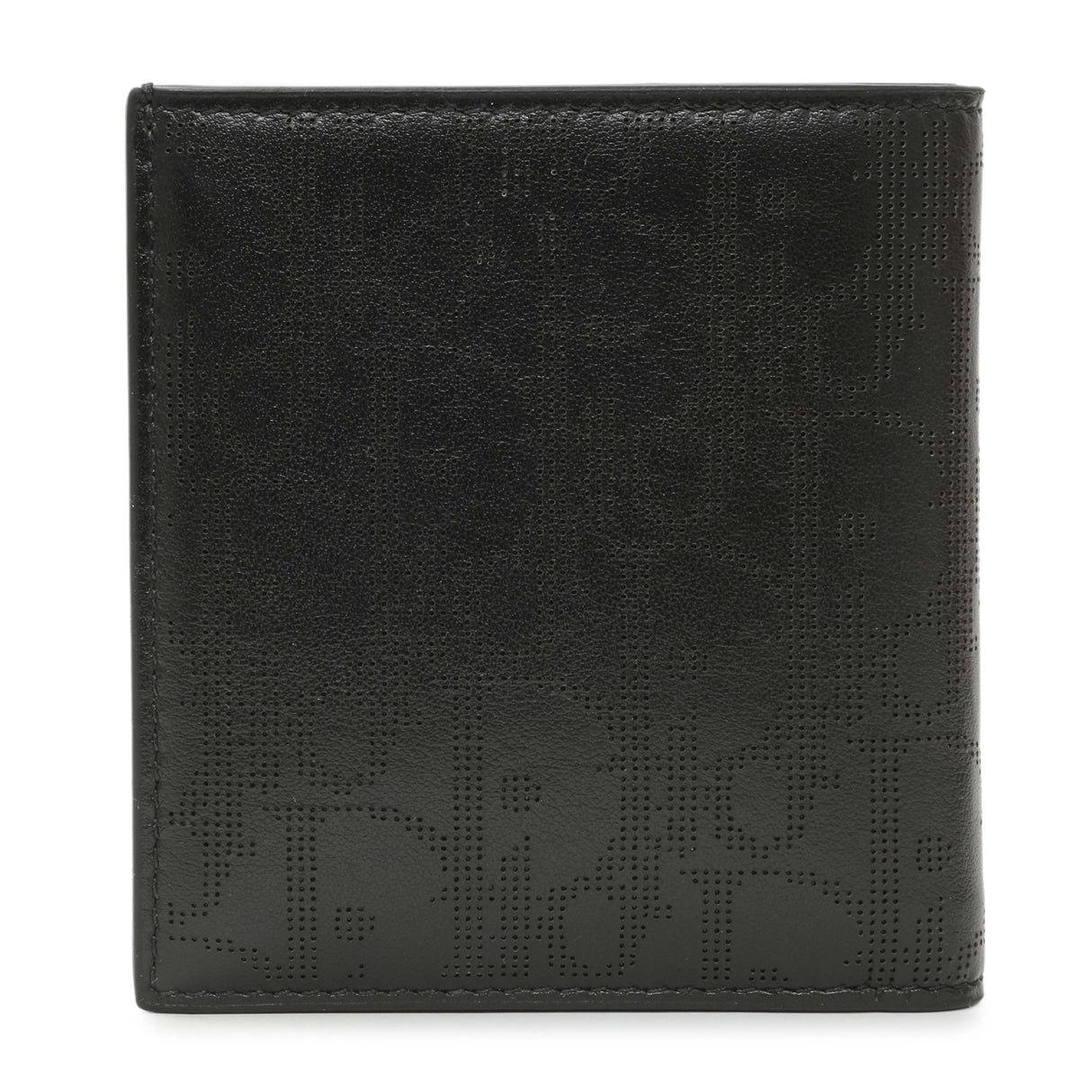 Christian Dior Black Calfskin Perforated Oblique Vertical Card Holder Accessories Christian Dior