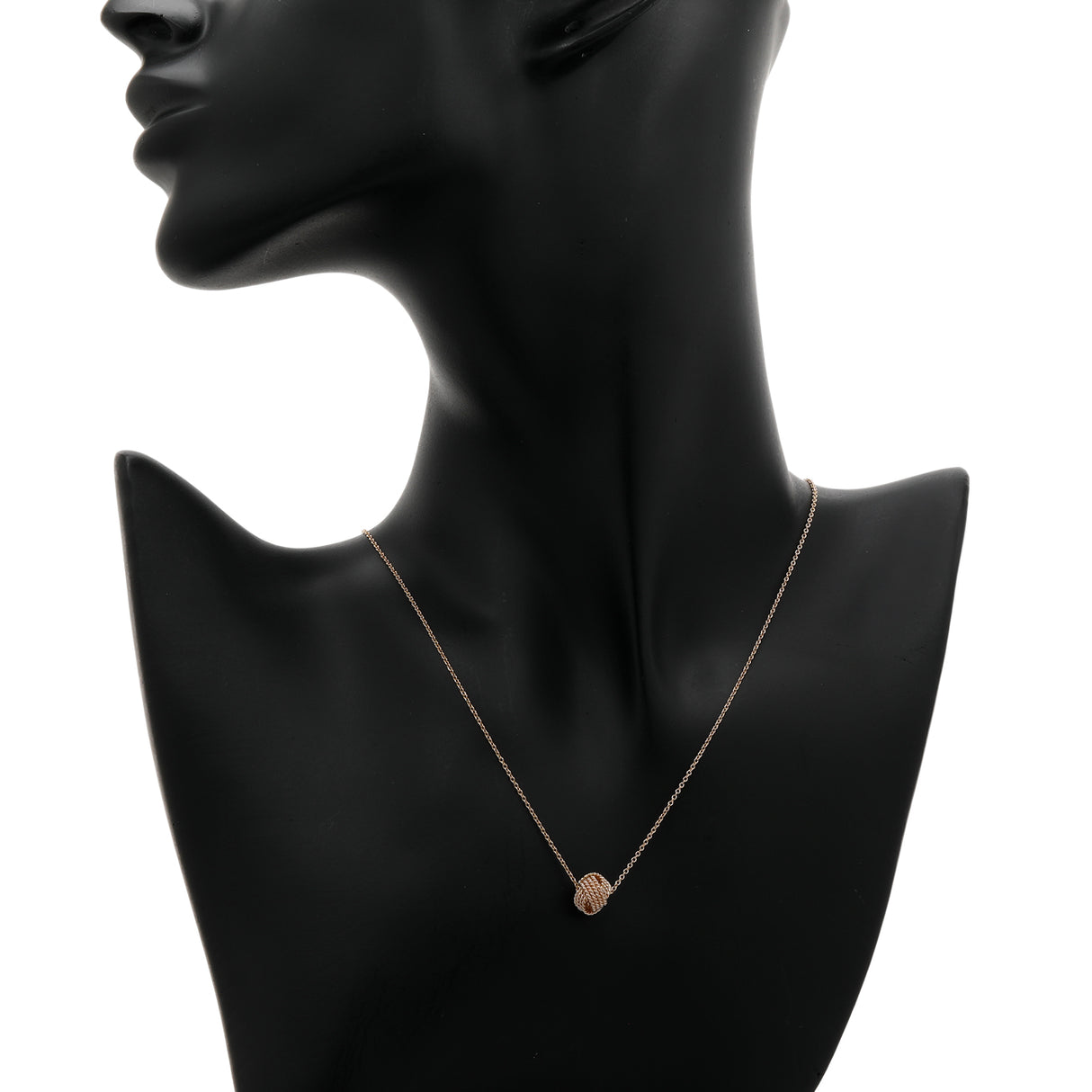 Tiffany & Co. 18K Rose Gold Twist Knot Pendant Designer Jewellery Tiffany and Co