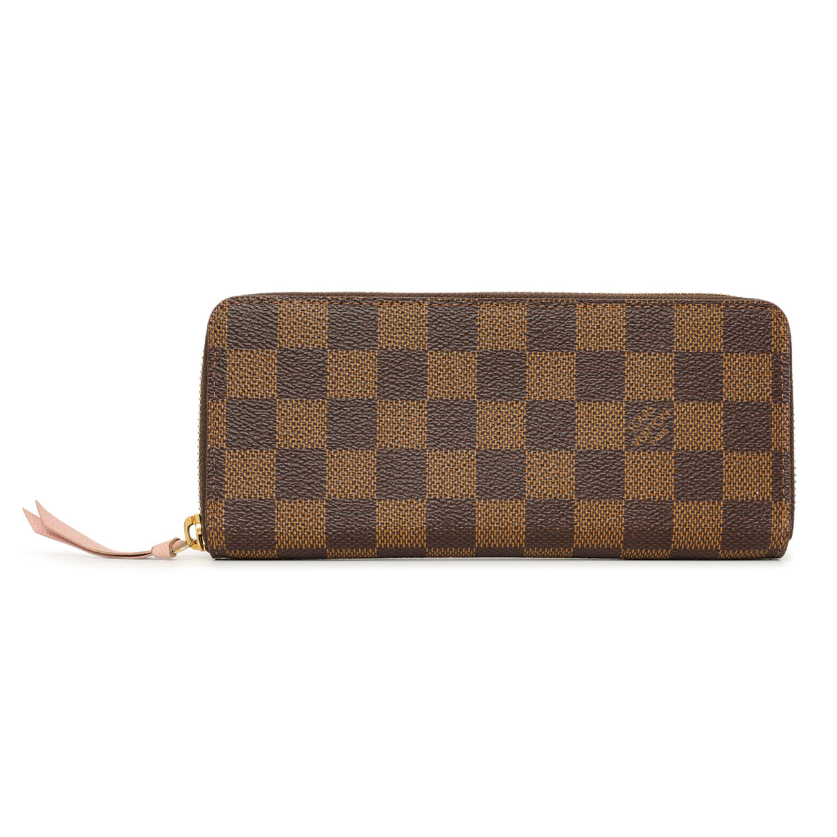 Louis Vuitton Damier Ebene Rose Ballerine Clemence Wallet Accessories Louis Vuitton