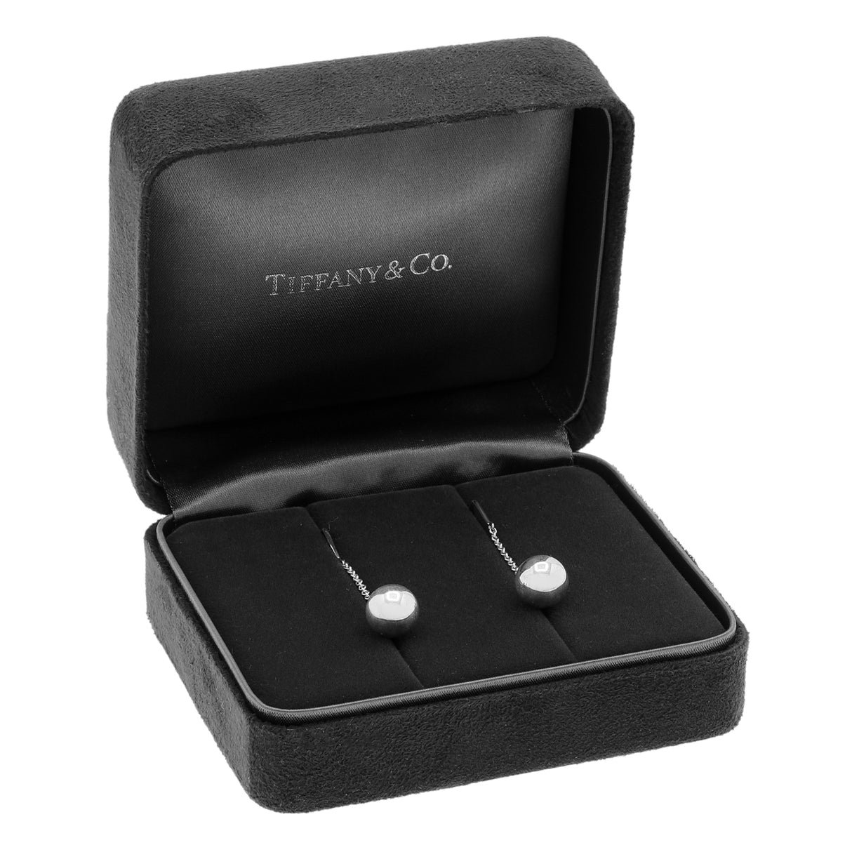 Tiffany & Co. Sterling Silver HardWear Ball Drop Earrings