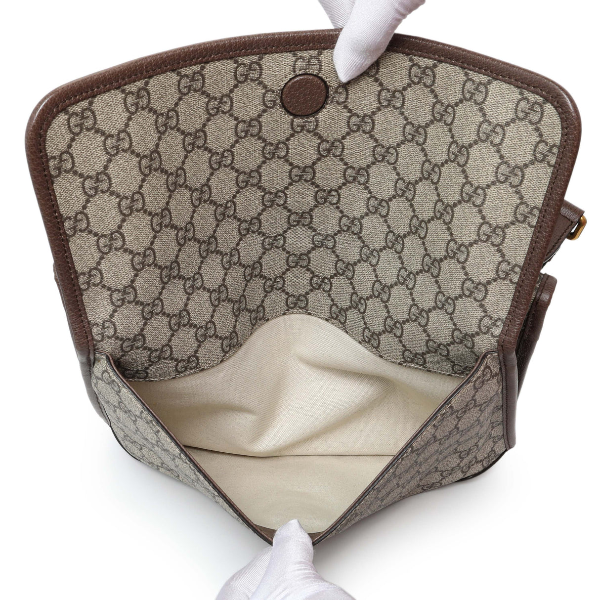 Gucci GG Supreme Monogram Web Neo Vintage Messenger Bag Handbags Gucci