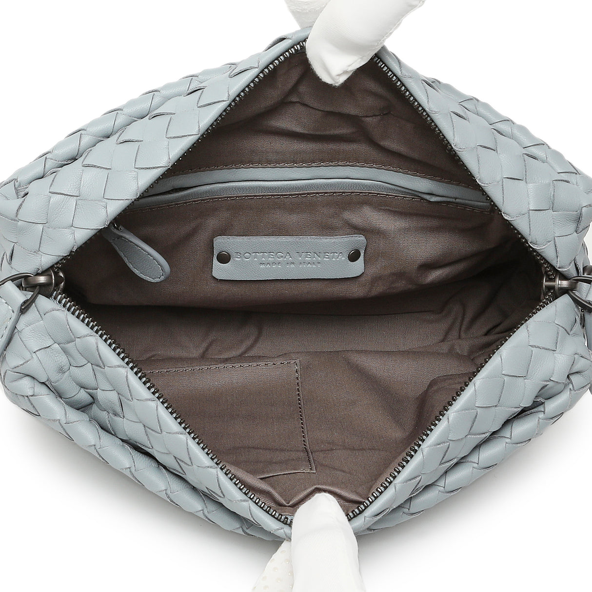 Bottega Veneta Blue Nappa Intrecciato Crossbody Bag Handbags Bottega Veneta