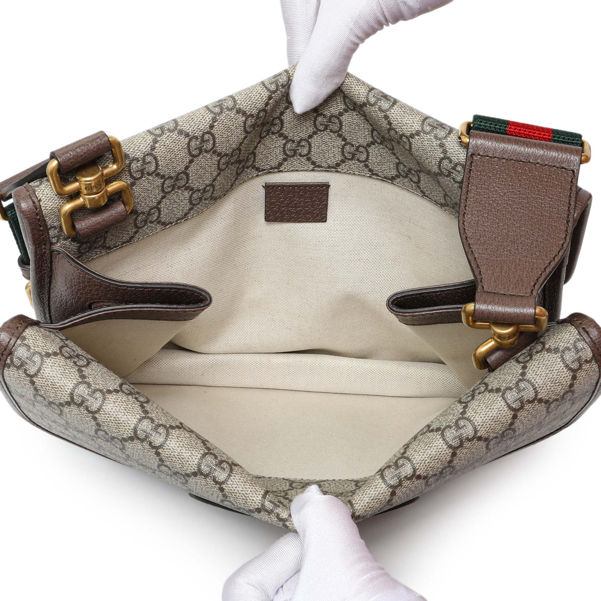 Gucci GG Supreme Monogram Web Neo Vintage Messenger Bag Handbags Gucci