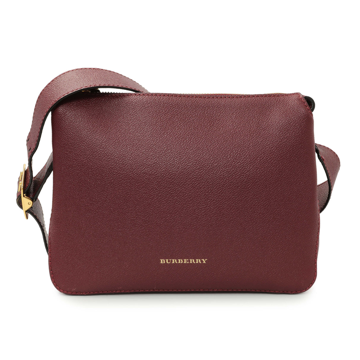 Burberry Burgundy Grained Calfskin Small Helmsley Crossbody Handbags Burberry