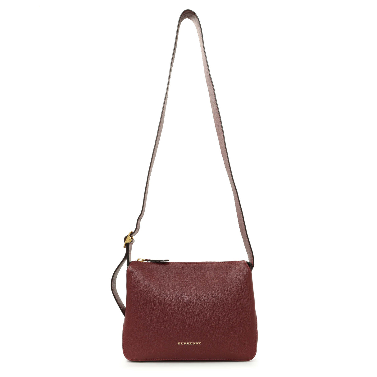 Burberry Burgundy Grained Calfskin Small Helmsley Crossbody Handbags Burberry