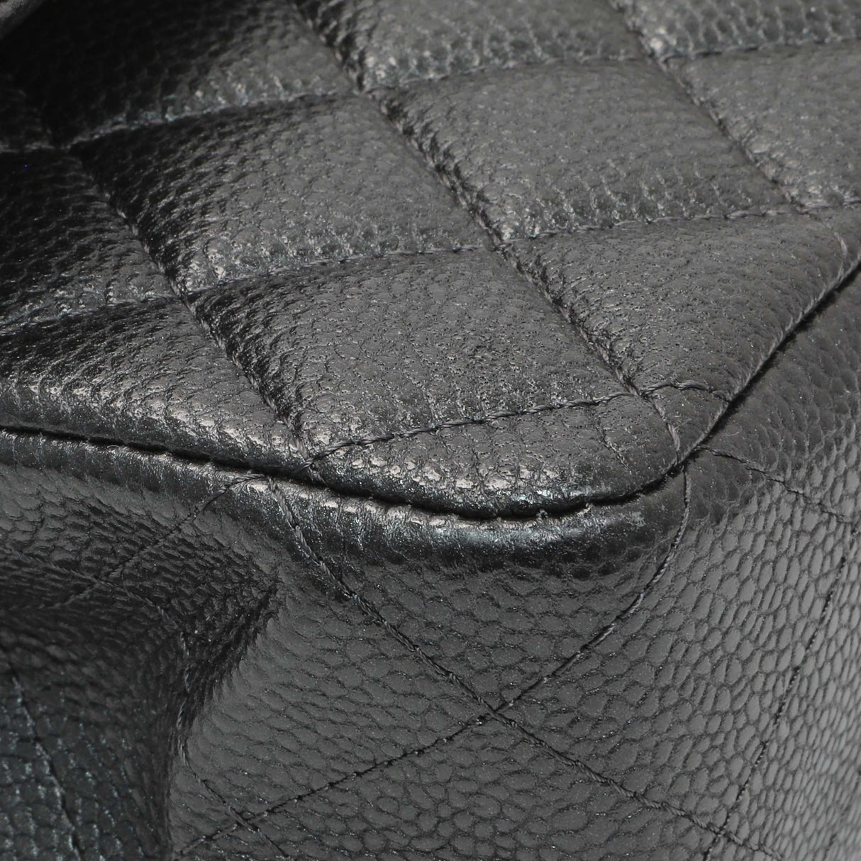 Chanel Dark Grey Caviar Medium Classic Double Flap