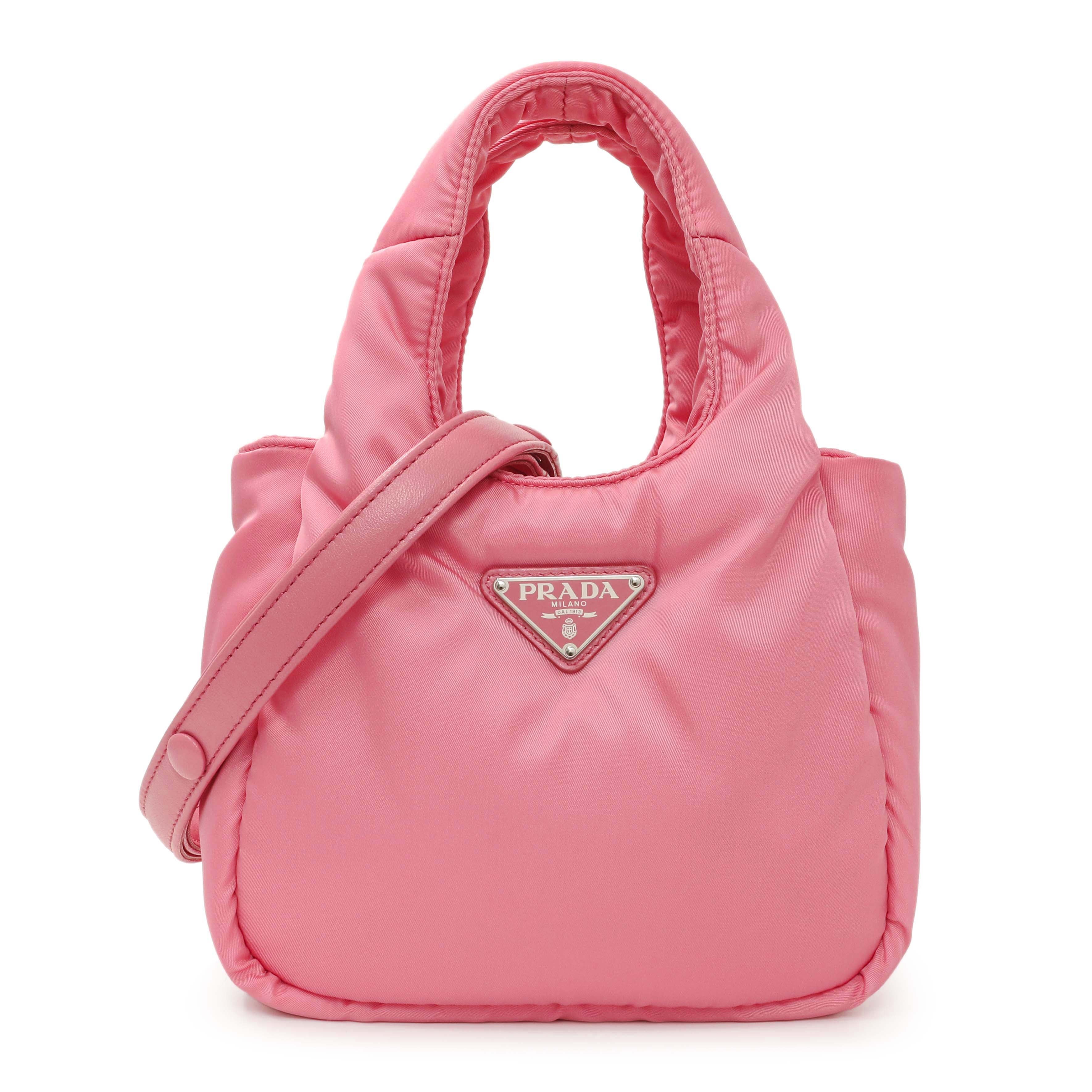 Prada Pink Re-Nylon Mini Padded Soft Tote – Modaselle