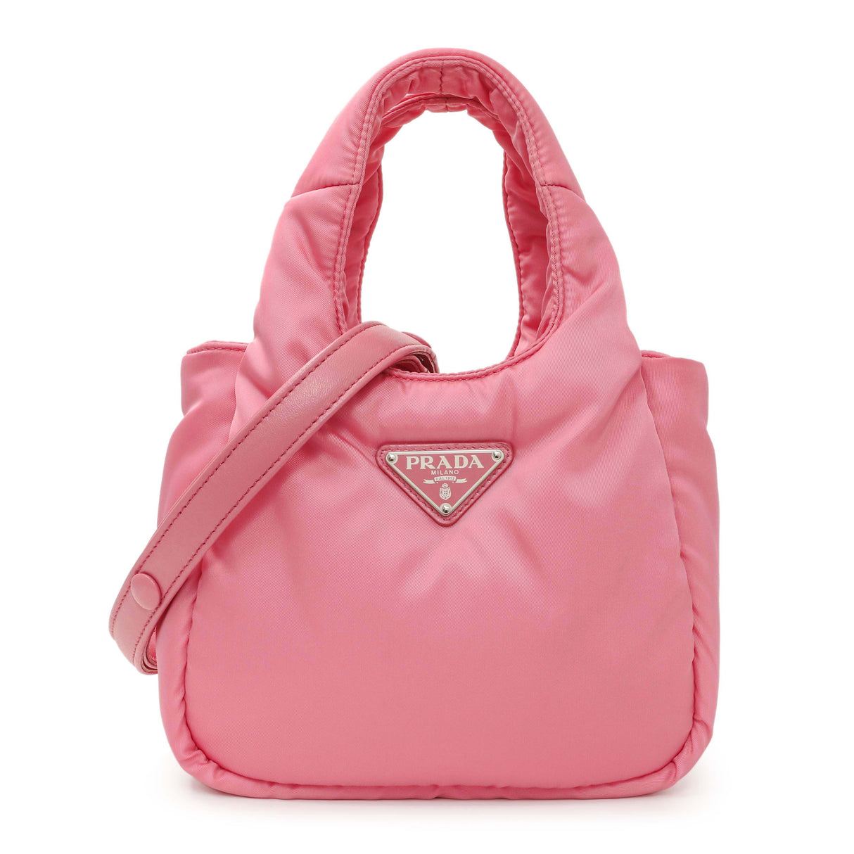 Prada Pink Re-Nylon Mini Padded Soft Tote Handbags Prada