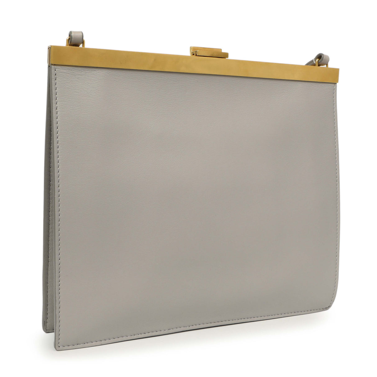 Celine Light Grey Smooth Calfskin Mini Clasp Bag Handbags Celine