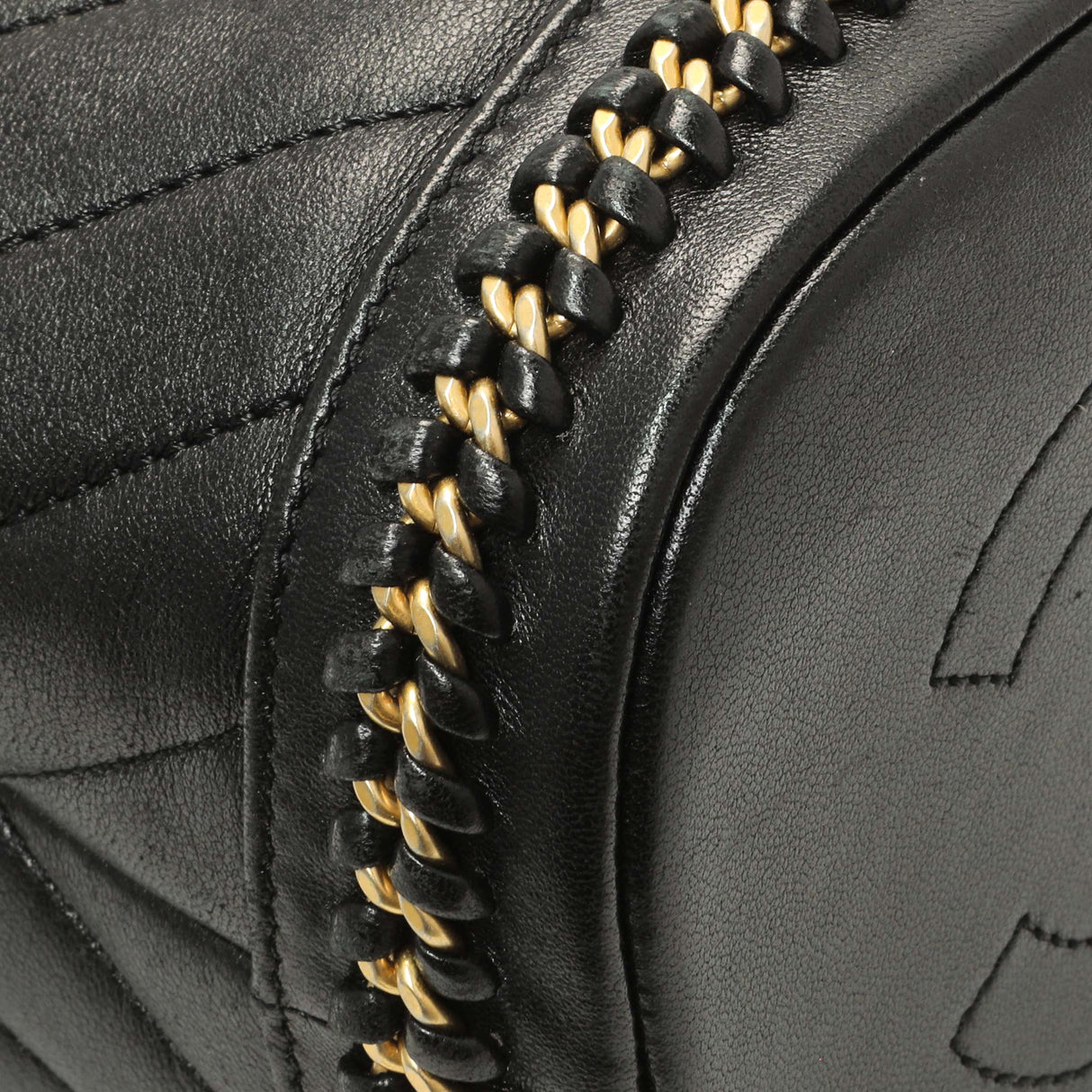 Chanel Black Sheepskin Chevron Quilted Drawstring Bag Handbags Chanel