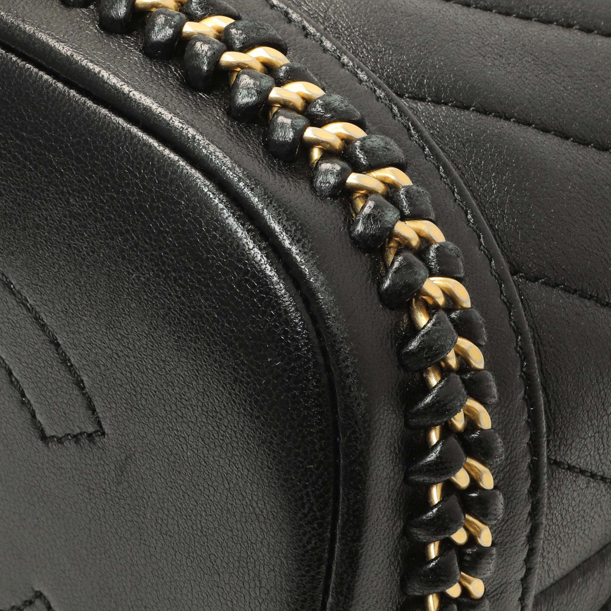 Chanel Black Sheepskin Chevron Quilted Drawstring Bag Handbags Chanel