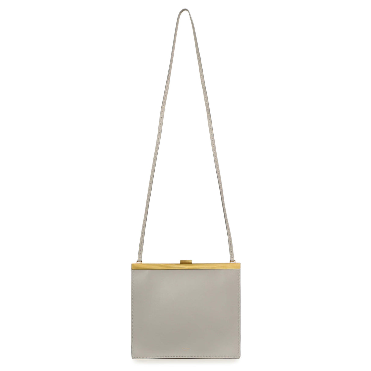 Celine Light Grey Smooth Calfskin Mini Clasp Bag Handbags Celine