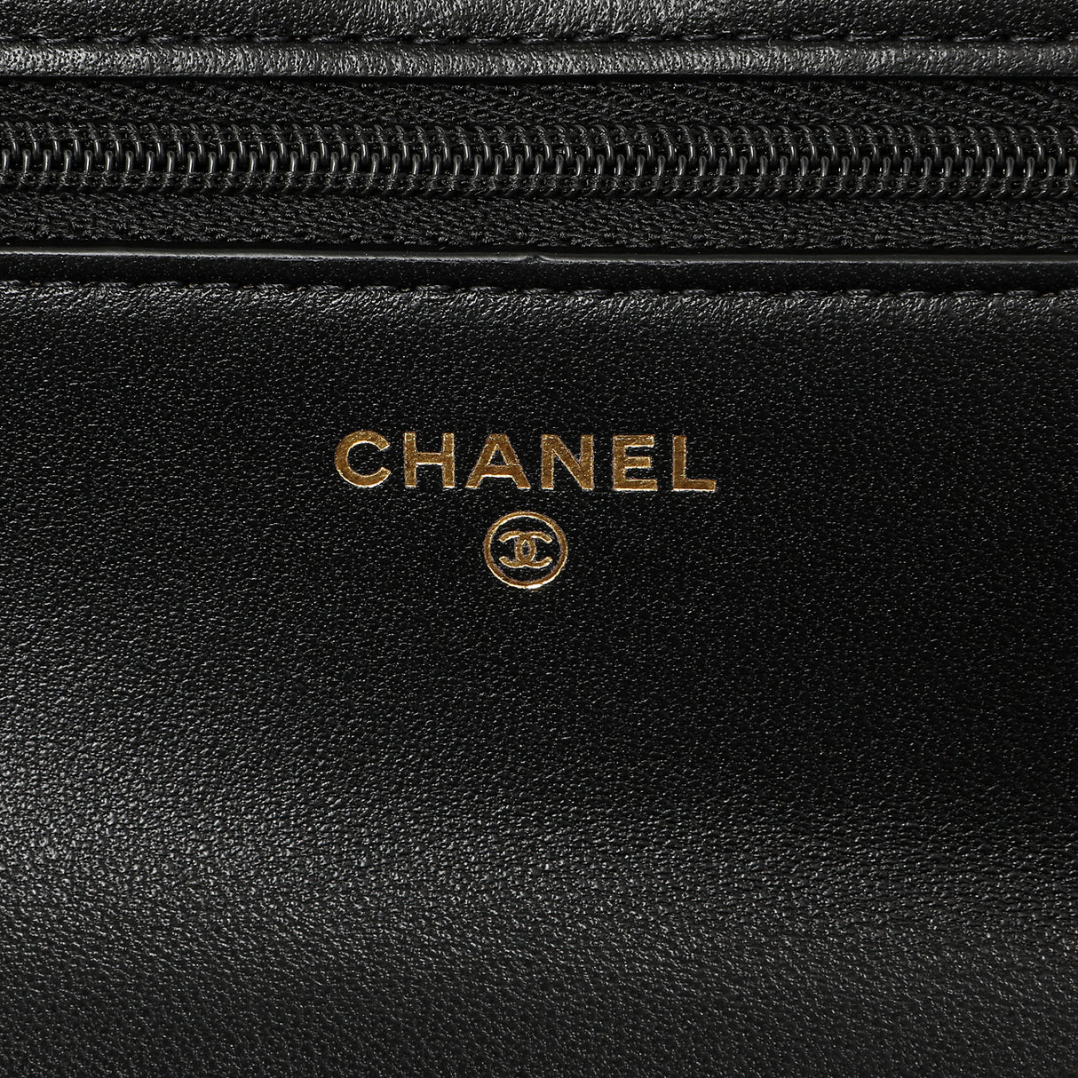 Chanel Black Quilted Lambskin Crystal Top Handle Wallet on Chain WOC Handbags Chanel