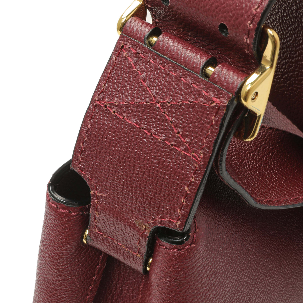 Burberry Burgundy Grained Calfskin Small Helmsley Crossbody Handbags Burberry