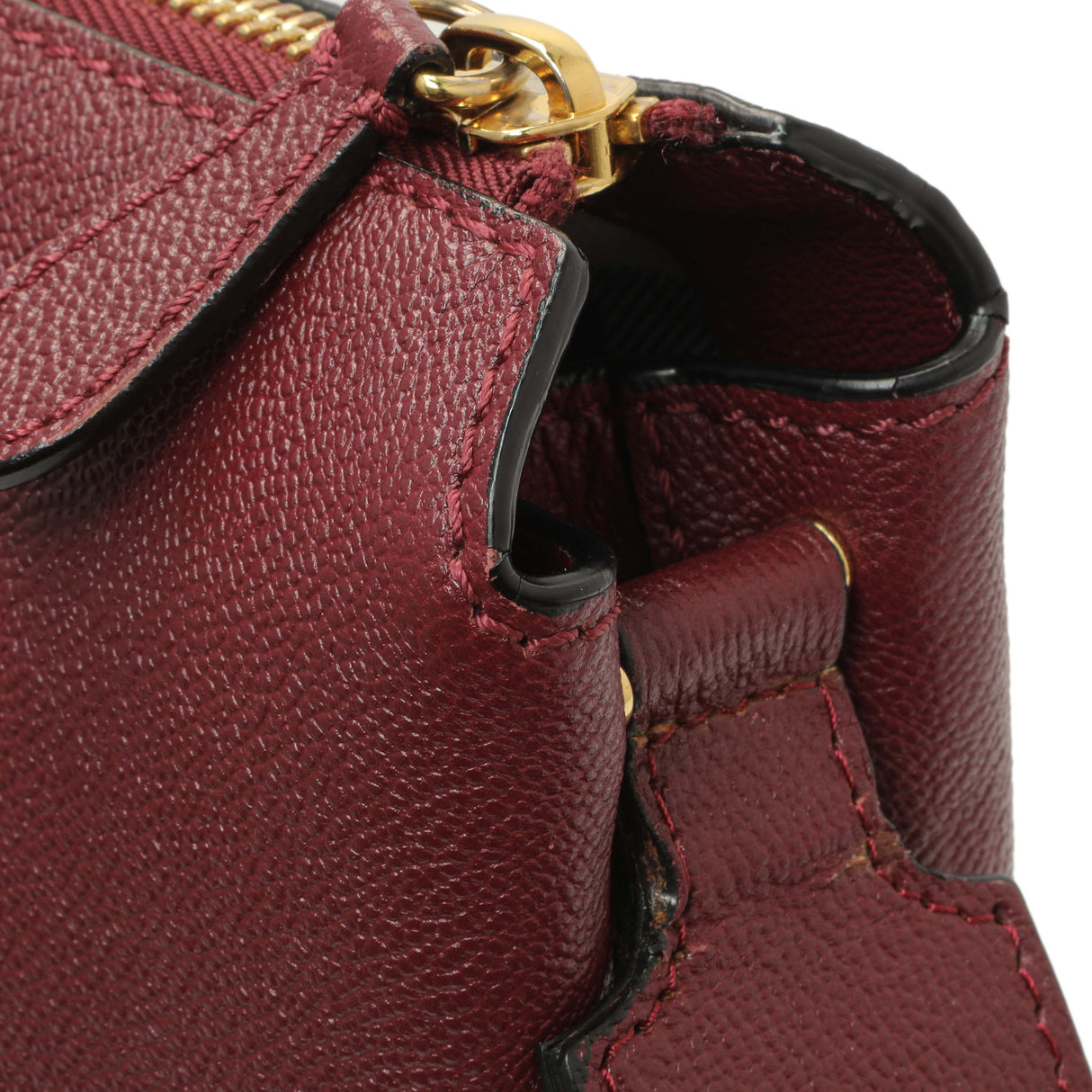 Burberry Burgundy Grained Calfskin Small Helmsley Crossbody Handbags Burberry