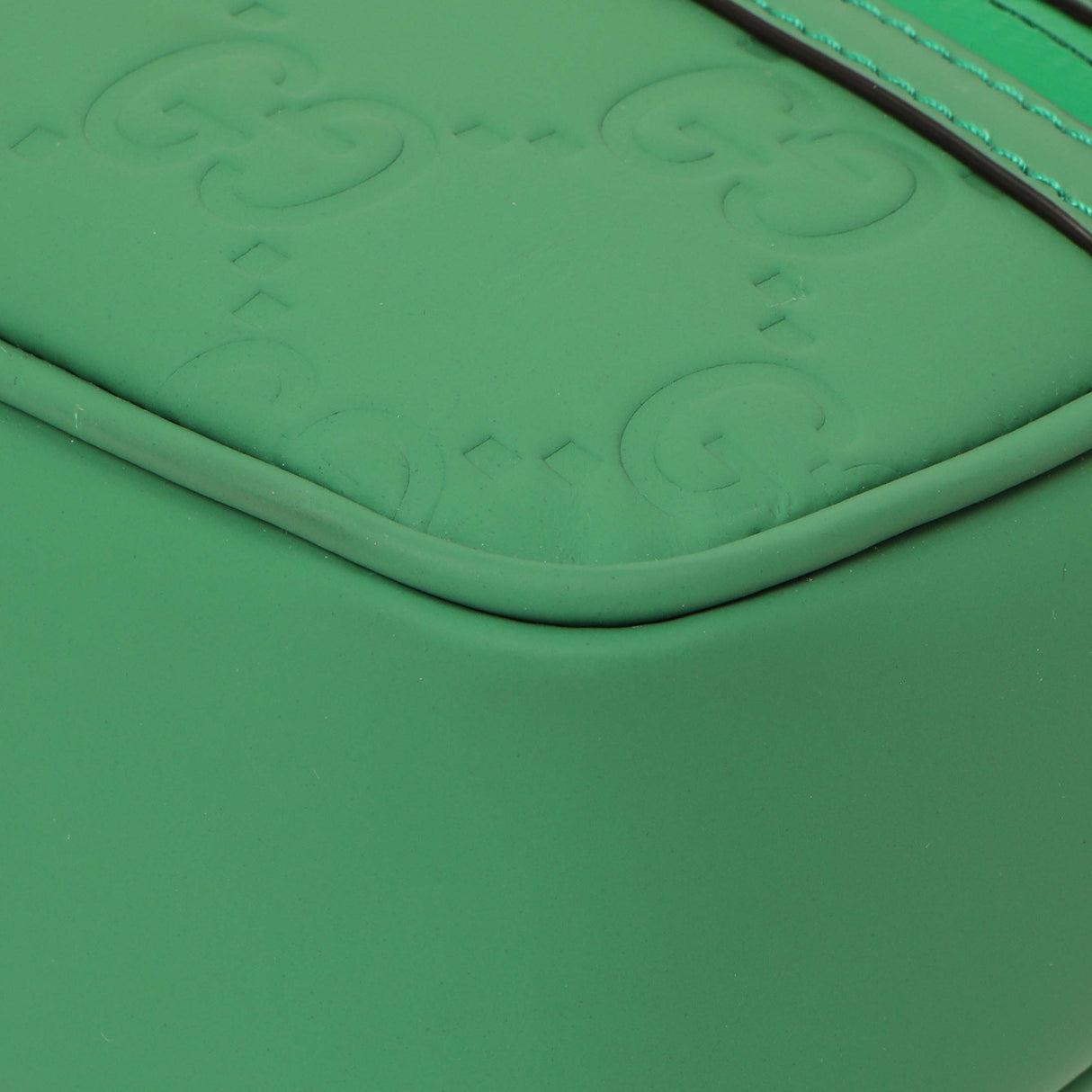 Gucci Green Rubber Effect Monogram GG Crossbody Bag Handbags Gucci