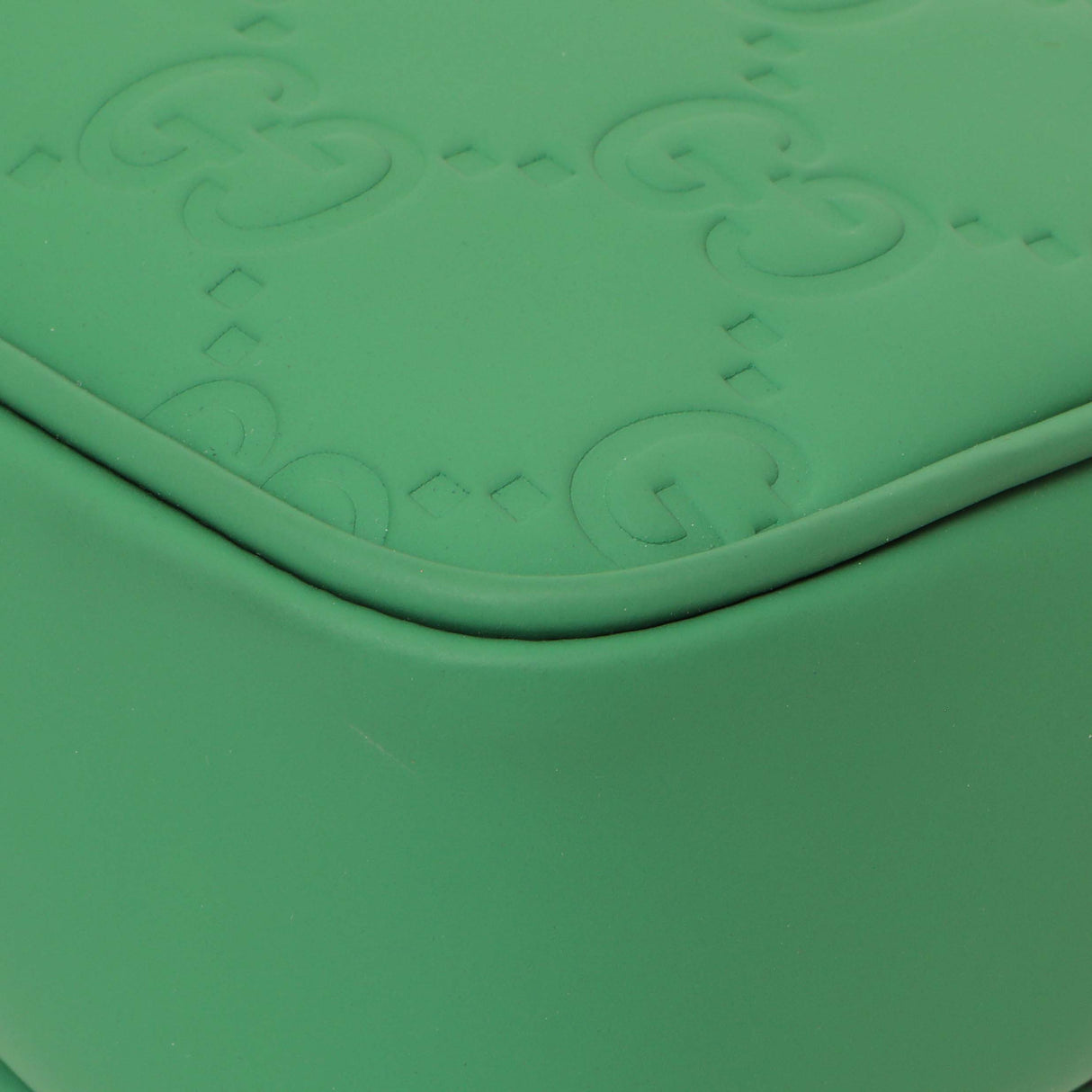 Gucci Green Rubber Effect Monogram GG Crossbody Bag Handbags Gucci