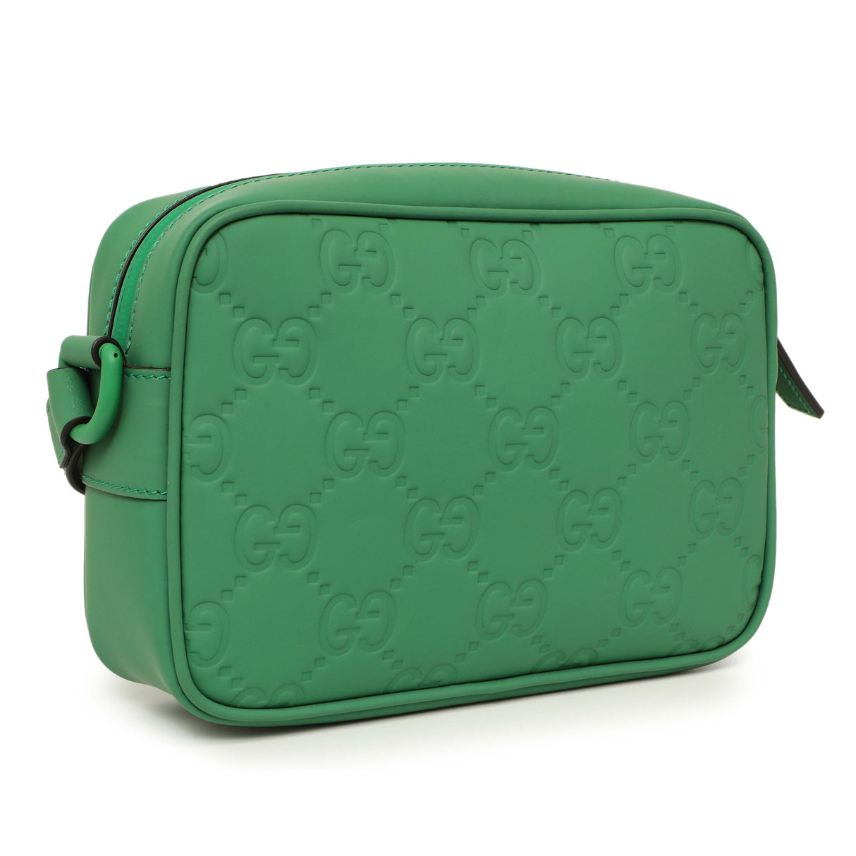Gucci Green Rubber Effect Monogram GG Crossbody Bag Handbags Gucci