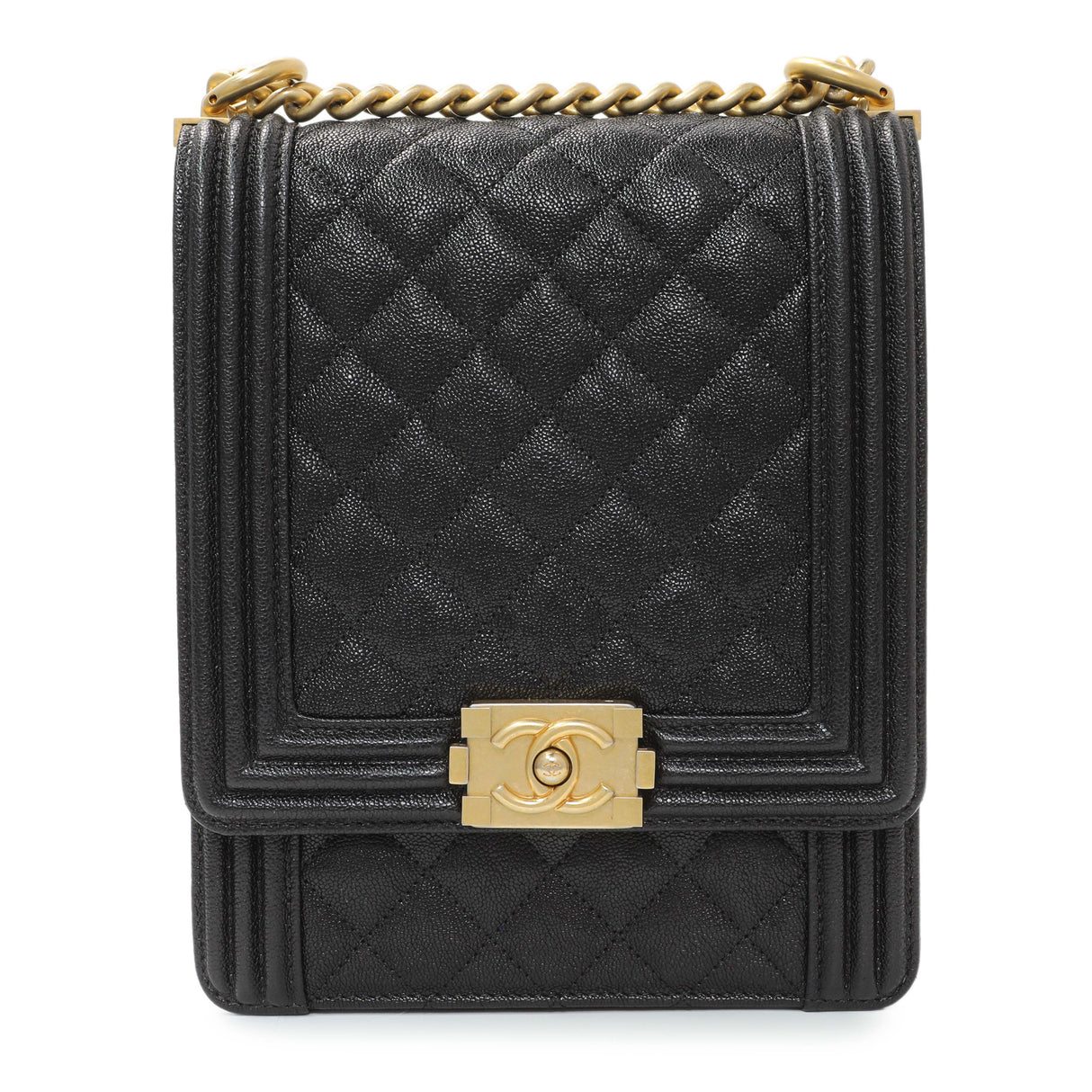 Chanel Black North South Boy Flap Handbags Chanel