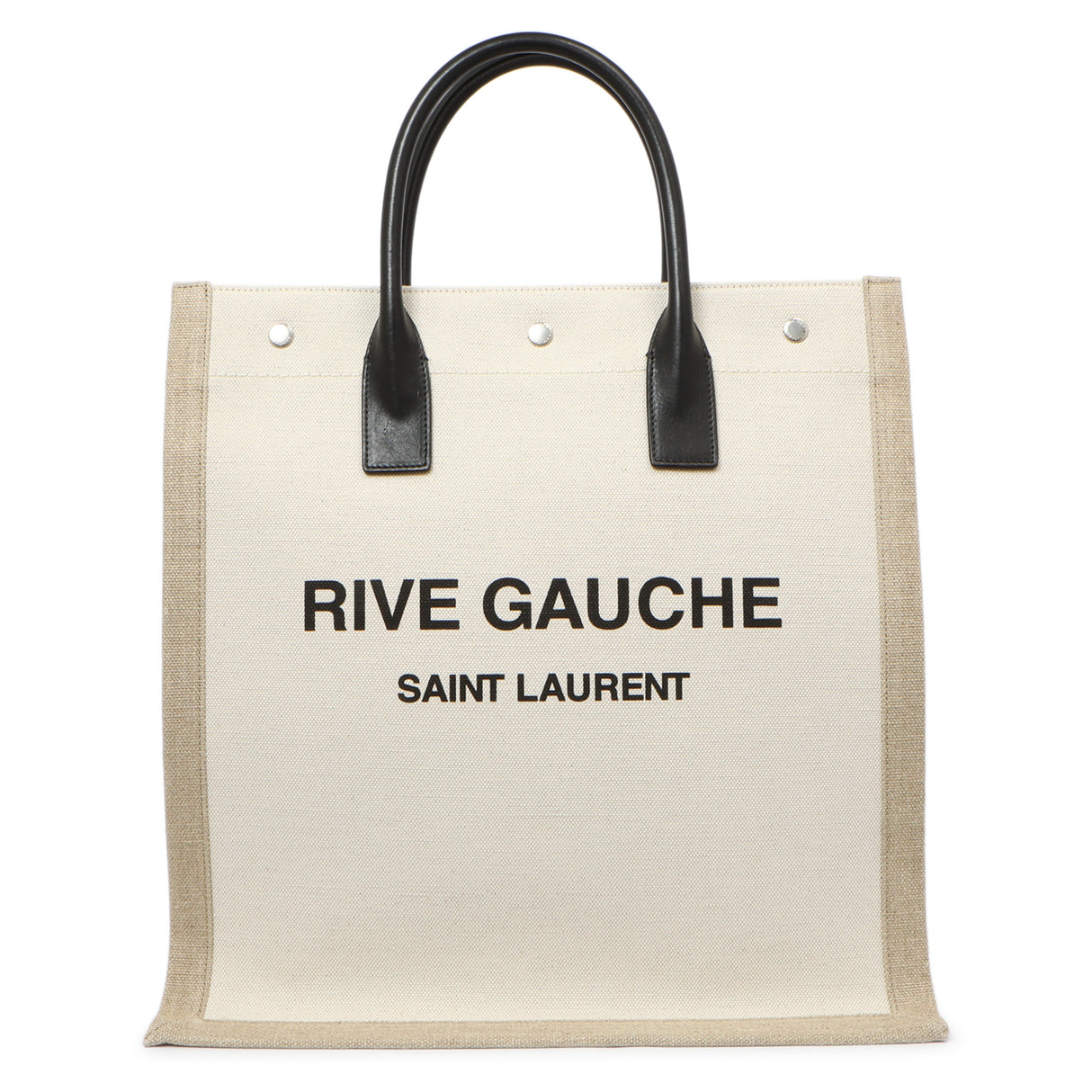 Saint Laurent Linen Rive Gauche North South Tote Handbags Saint Laurent