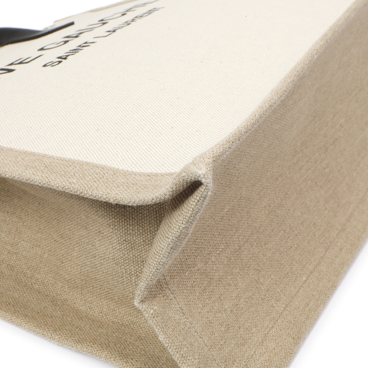 Saint Laurent Linen Rive Gauche North South Tote Handbags Saint Laurent