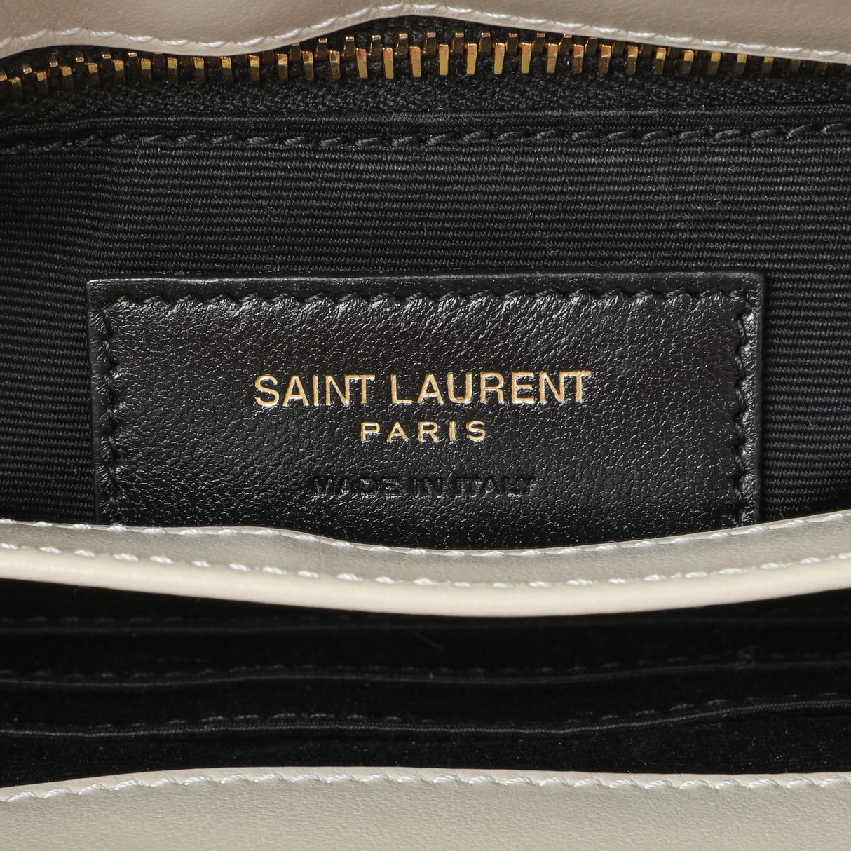 Saint Laurent Crema Calfskin Monogram Toy Loulou Crossbody Handbags Saint Laurent