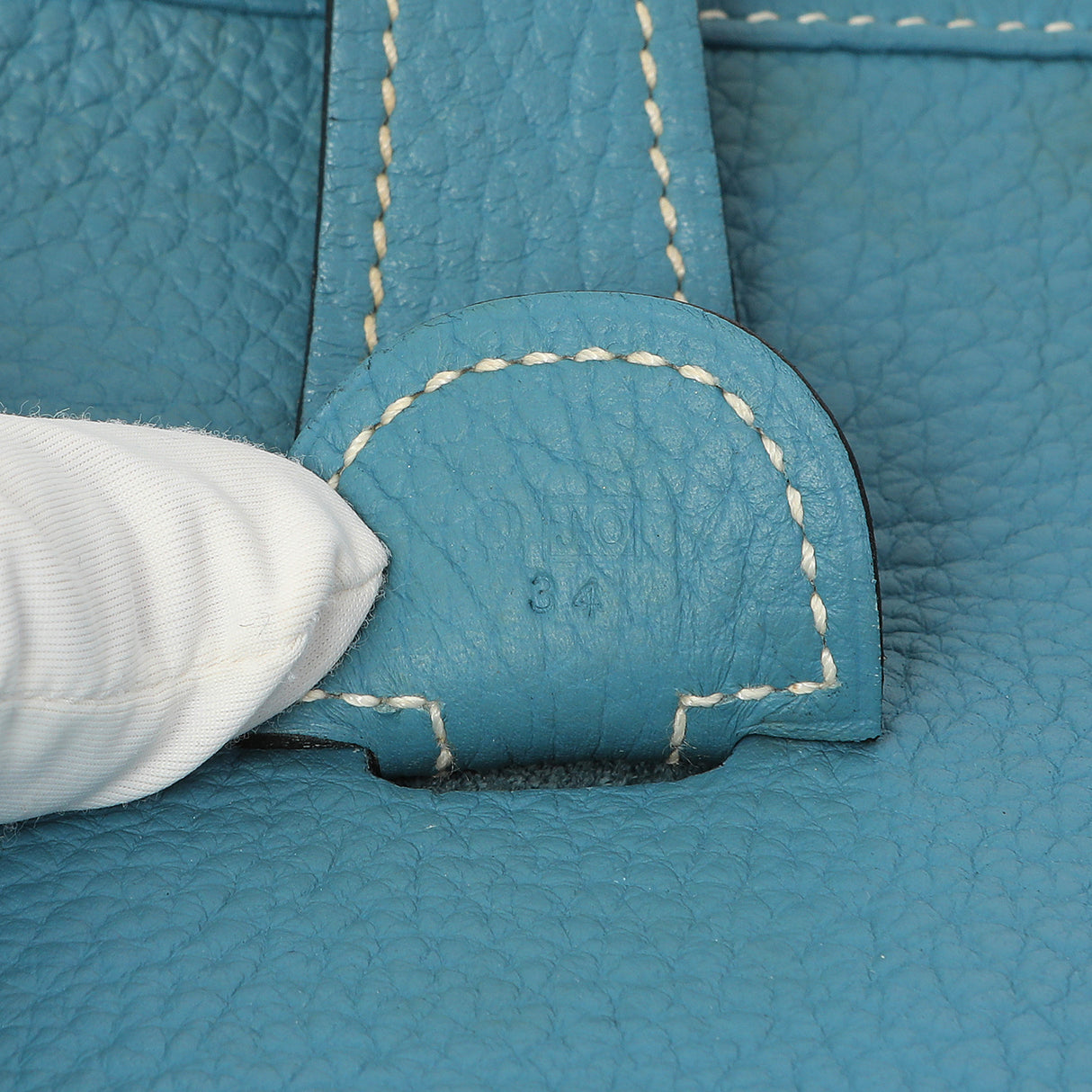 Hermes Blue Jean Clemence Evelyne III GM Handbags Hermes