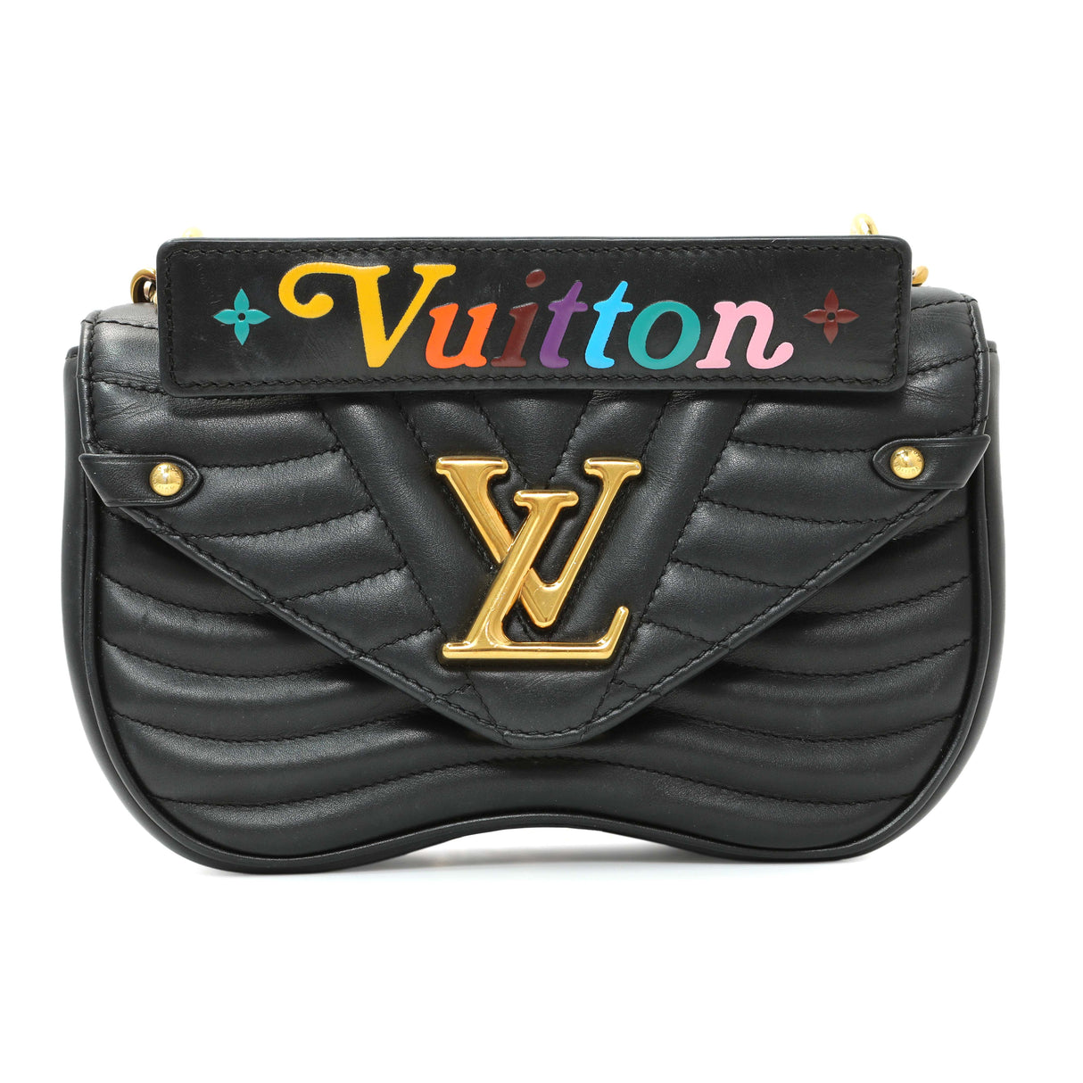 Louis Vuitton Black Calfskin New Wave Chain PM Handbags Louis Vuitton