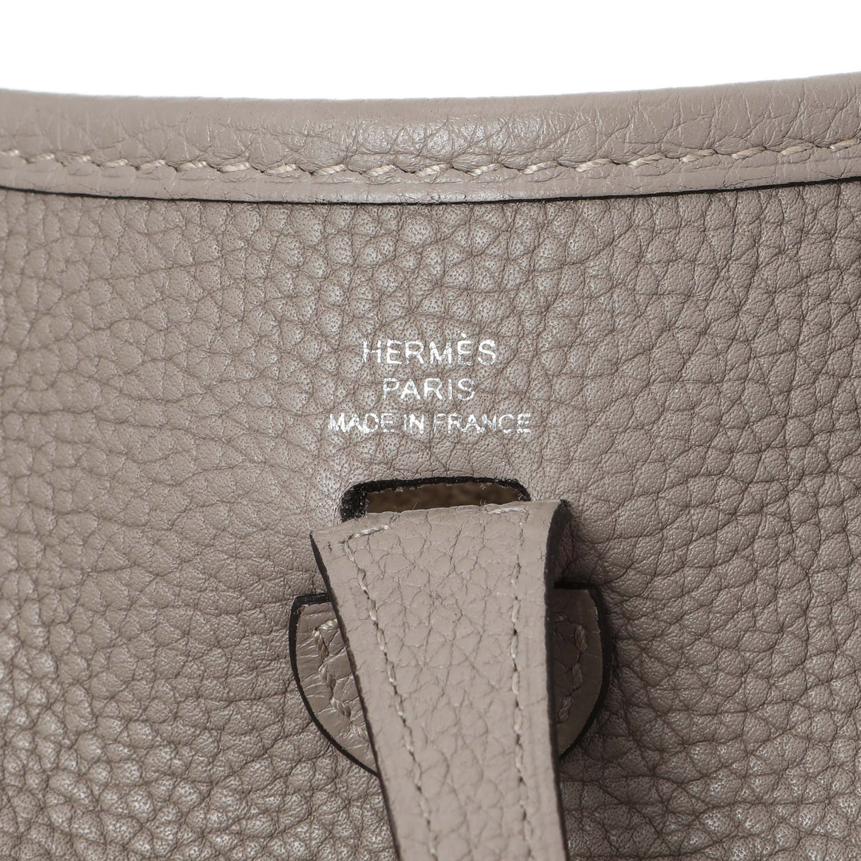Hermes Grey Clemence Evelyne TPM Handbags Hermes