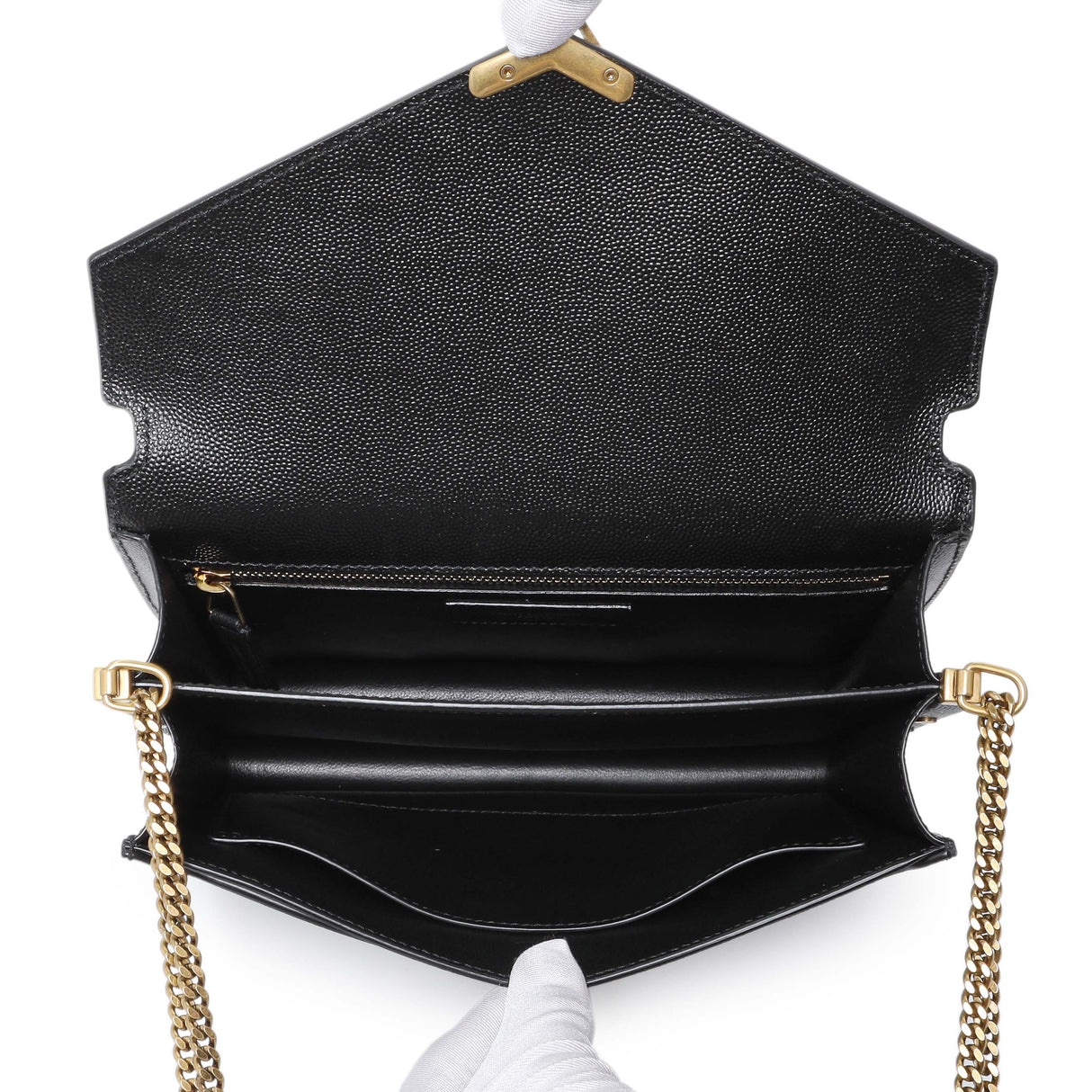 Saint Laurent Black Grain De Poudre Monogram Cassandra Clasp Bag Handbags Saint Laurent