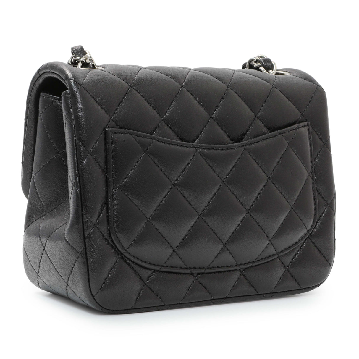 Chanel Black Quilted Lambskin Mini Square Flap Handbags Chanel