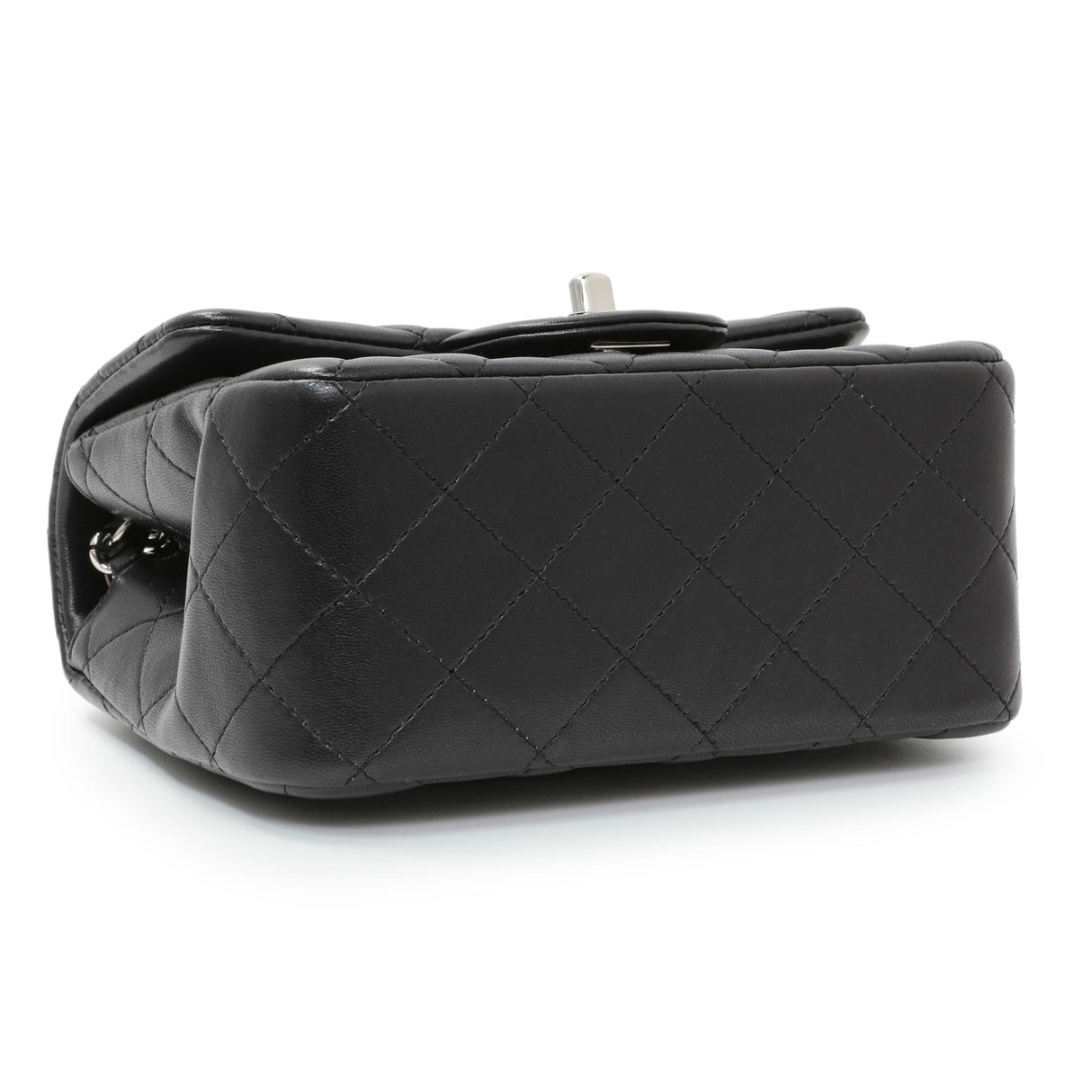 Chanel Black Quilted Lambskin Mini Square Flap Handbags Chanel