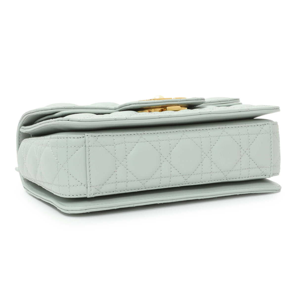 Christian Dior Light Blue Lambskin Cannage Small Jolie Top Handle Bag Handbags Christian Dior