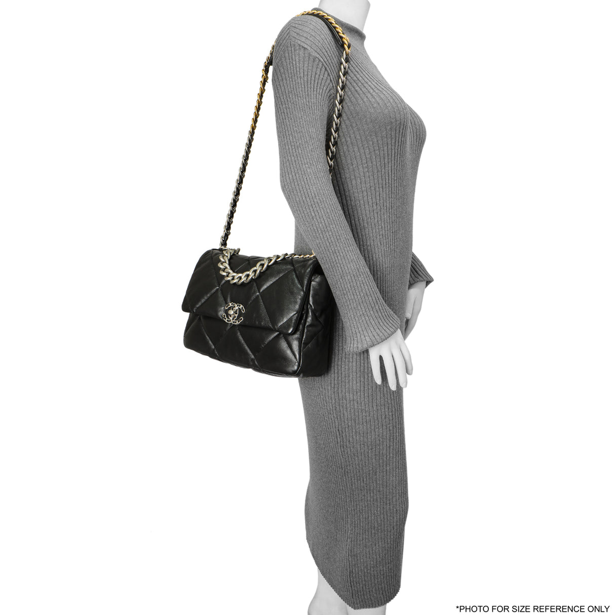 Chanel Black Quilted Lambskin Large 19 Flap Handbags Chanel