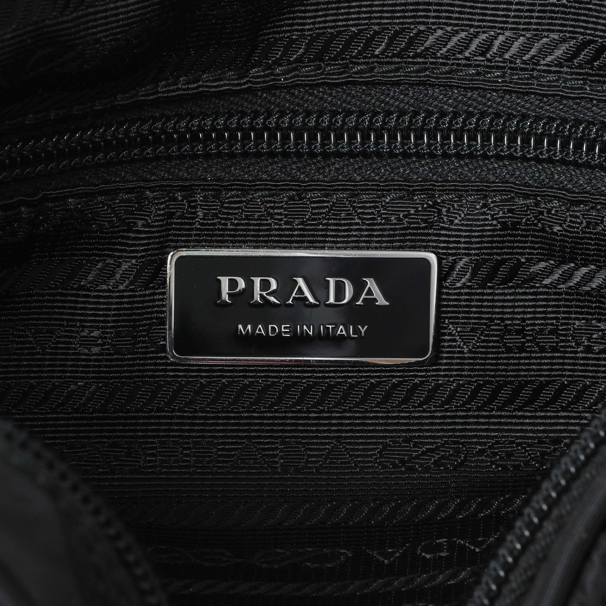 Prada Black Re-Nylon Vela Saffiano Pocket Double Zip Shoulder Bag Handbags Prada