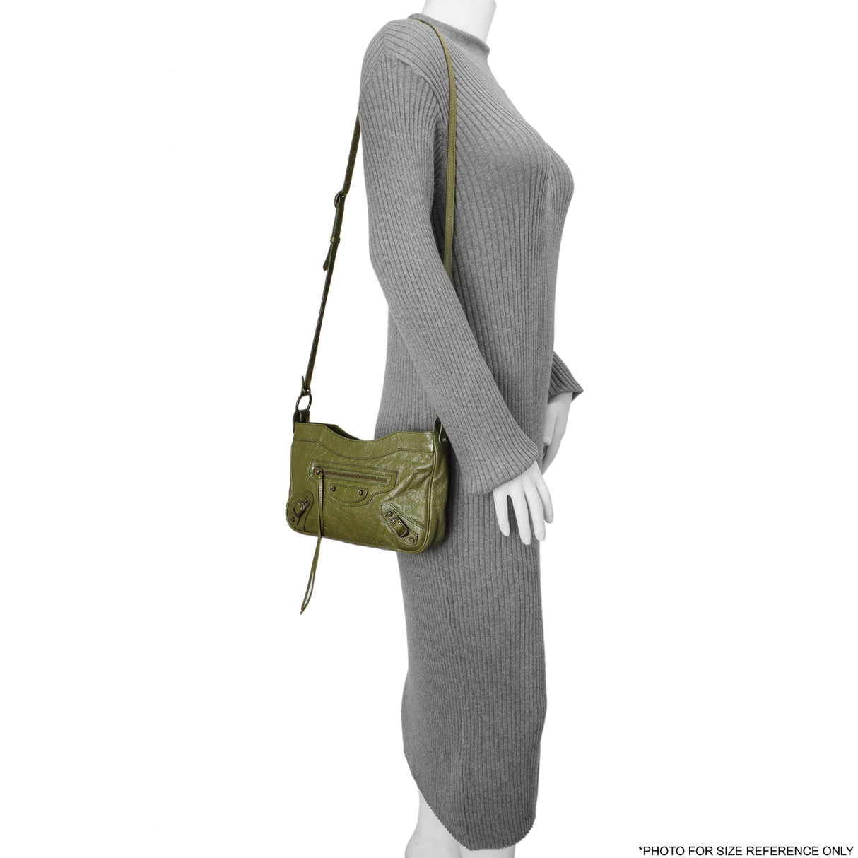 Balenciaga Olive Agneau Classic Hip Handbags Balenciaga