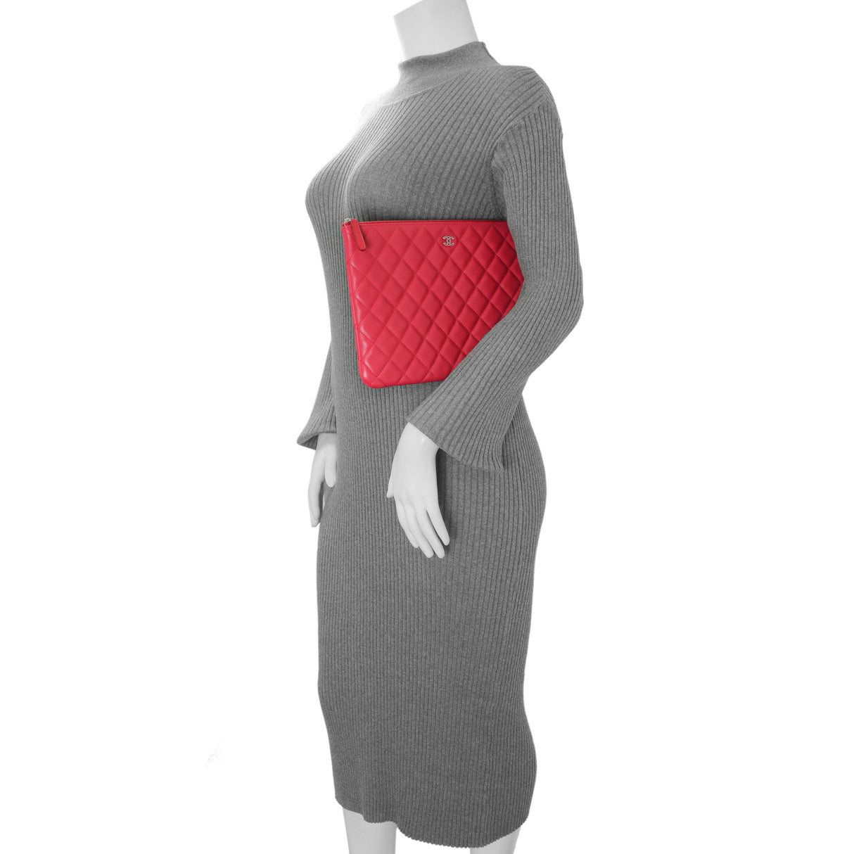 Chanel Pink Quilted Lambskin Medium Cosmetic Case Accessories Chanel