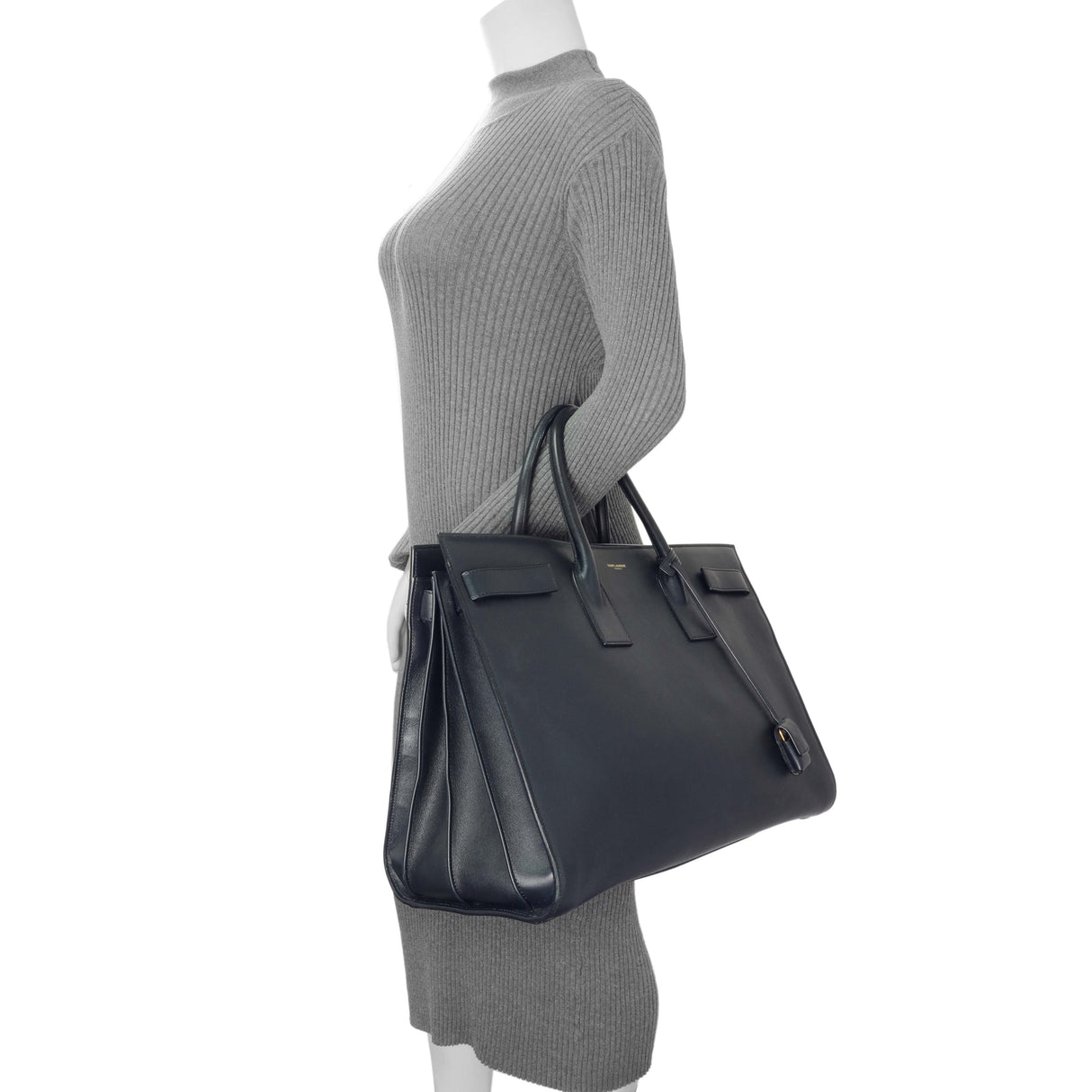 Saint Laurent Navy Calfskin Large Sac De Jour Handbags Saint Laurent