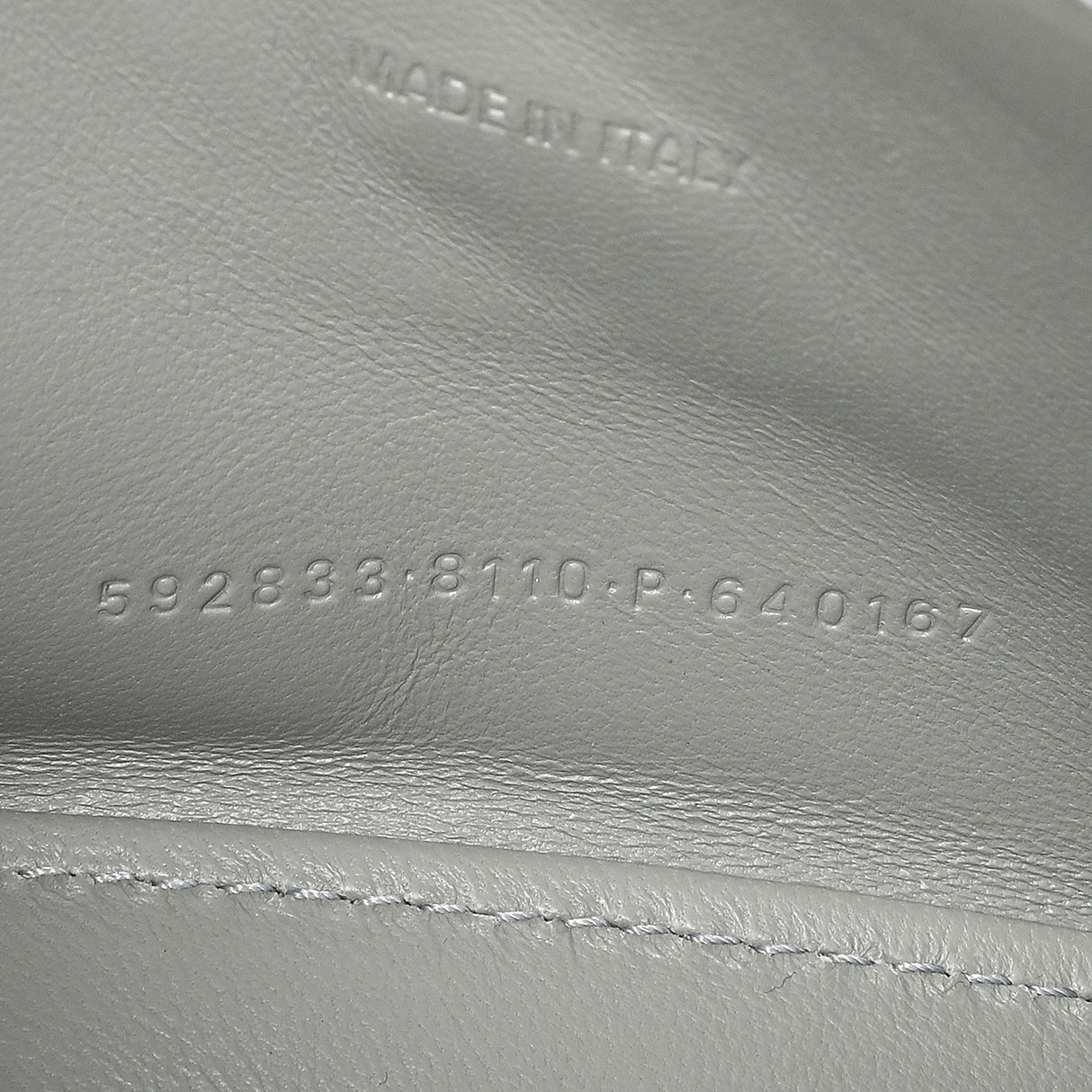 Balenciaga Silver Sparkling Fabric Hourglass Top Handle Bag XS Handbags Balenciaga